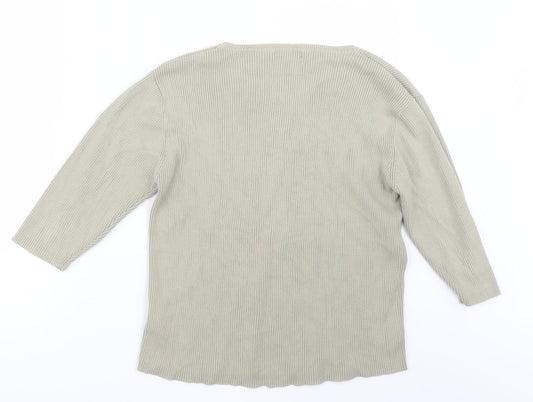Bonmarché Womens Green Knit Pullover Jumper Size XL