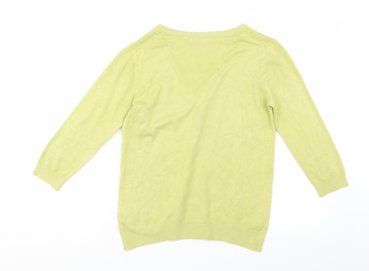 Marks and Spencer Womens Green Knit Pullover Jumper Size 8