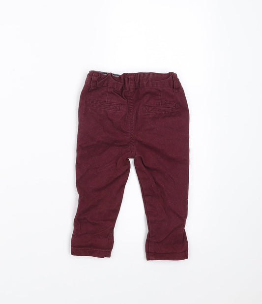 Primark Boys Purple Trousers Size 9-12 Months - burgundy