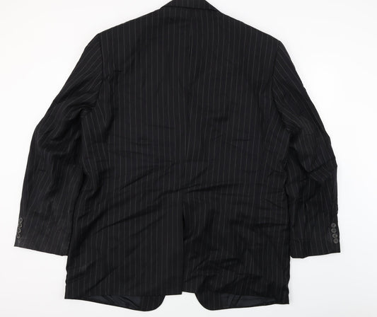 Macys Mens Black Striped Jacket Blazer Size M