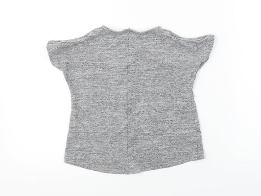 EVIE Girls Grey Basic T-Shirt Size 4 Years