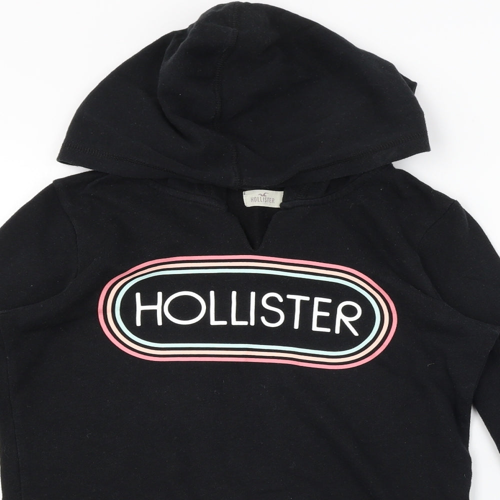 Hollister Womens Black Pullover Hoodie Size XS