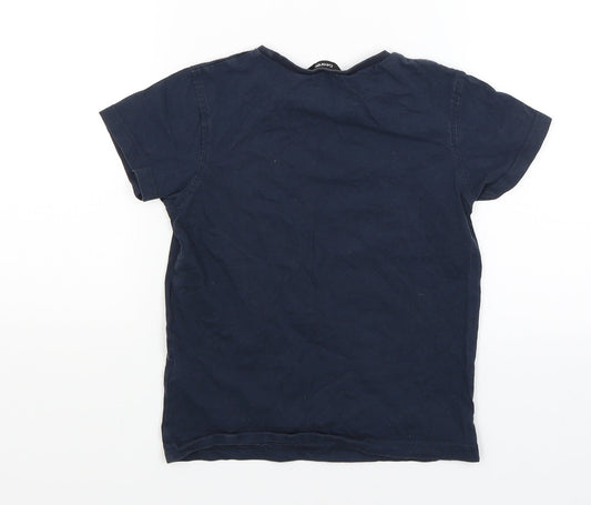 George Girls Blue Basic T-Shirt Size 6-7 Years - Meerkat