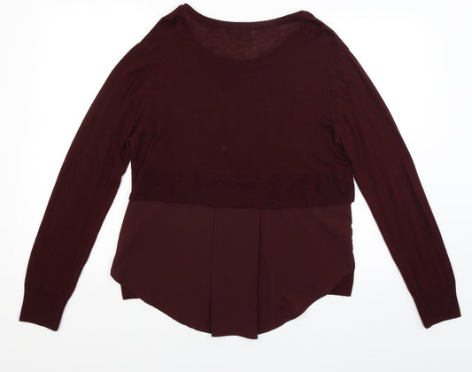 New Look Womens Red Pullover Jumper Size 14