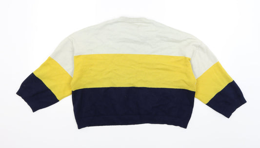 Preworn Womens Yellow Striped Pullover Jumper Size M