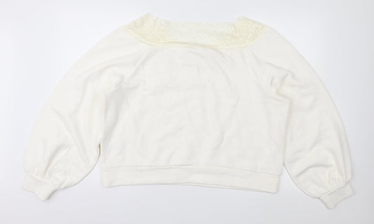 H&M Womens Ivory Pullover Sweatshirt Size XL