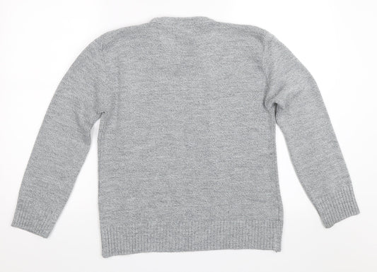 Pure & Natural Womens Grey Pullover Jumper Size S
