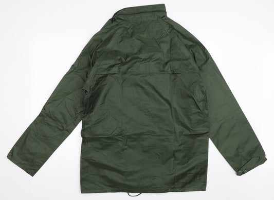 Preworn Mens Green Rain Coat Coat Size M