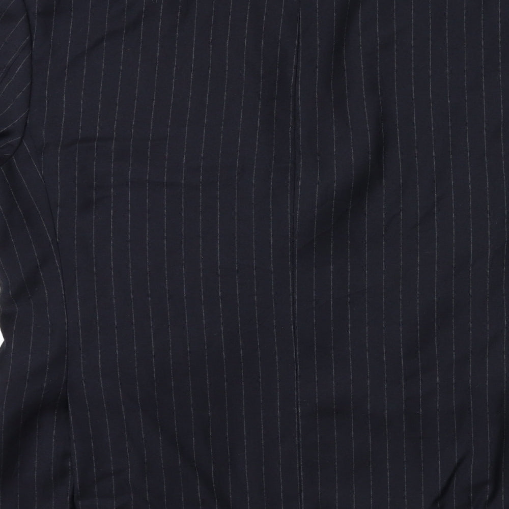 Marks and Spencer Mens Blue Striped Jacket Suit Jacket Size 40