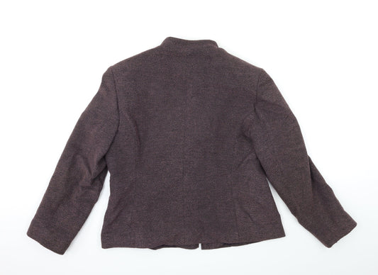 St Bernard Womens Purple Jacket Coat Size 16