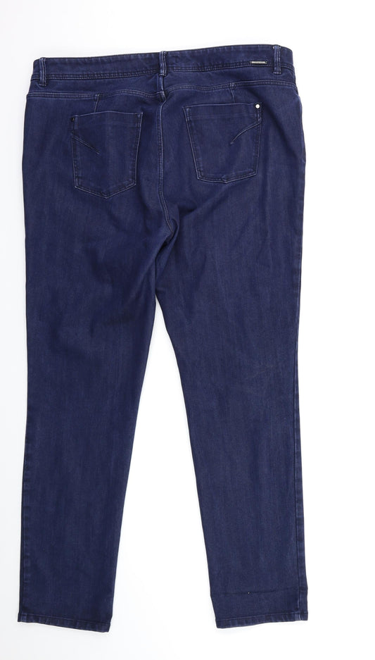 Preworn Womens Blue Denim Straight Jeans Size 36 in L30 in
