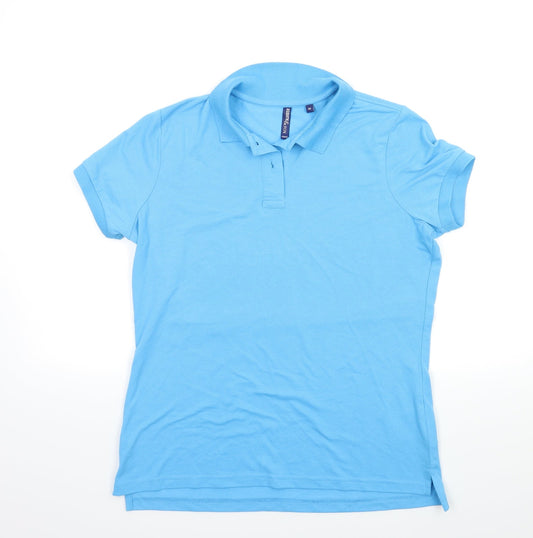 Asquith & Fox Mens Blue Polo Size M