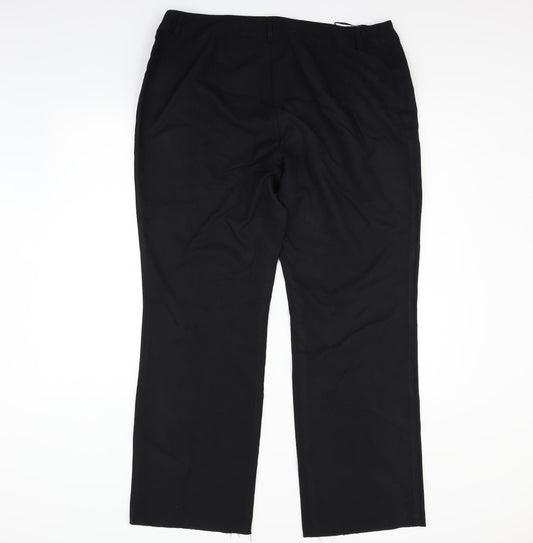 papapa Womens Black Trousers Size 16 L27 in