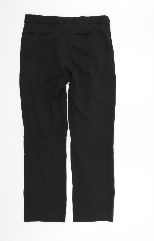 Marks and Spencer Womens Black Trousers Size 34 in L29 in