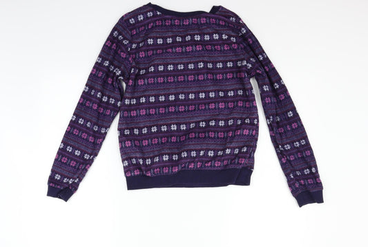 Dorothy Perkins Womens Purple Geometric Pullover Jumper Size M
