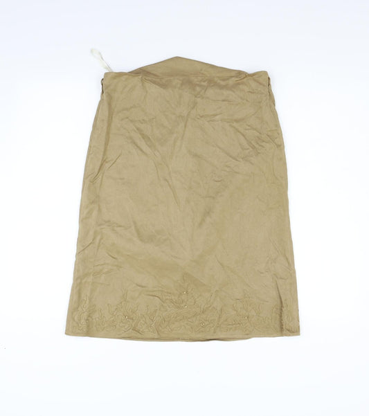NEXT Womens Beige Flare Skirt Size 12