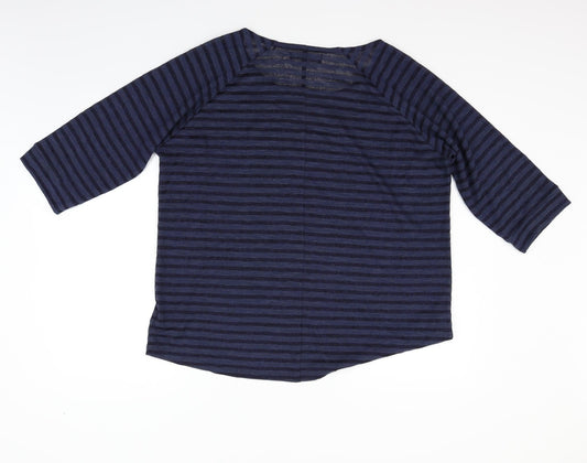 NEXT Womens Blue Striped Pullover Jumper Size 20