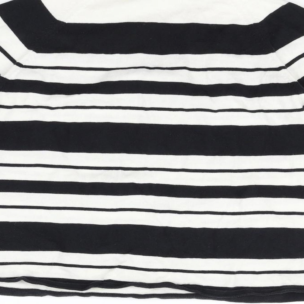 Marks and Spencer Womens Silver Striped Pullover Jumper Size S