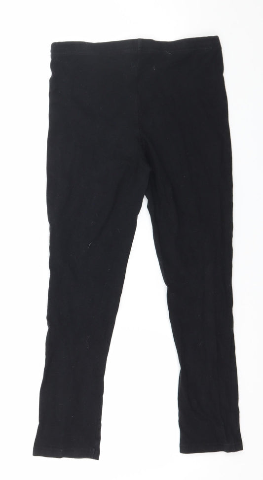 Miss Selfridge Womens Black Jersey Capri Leggings Size 10 L20 in
