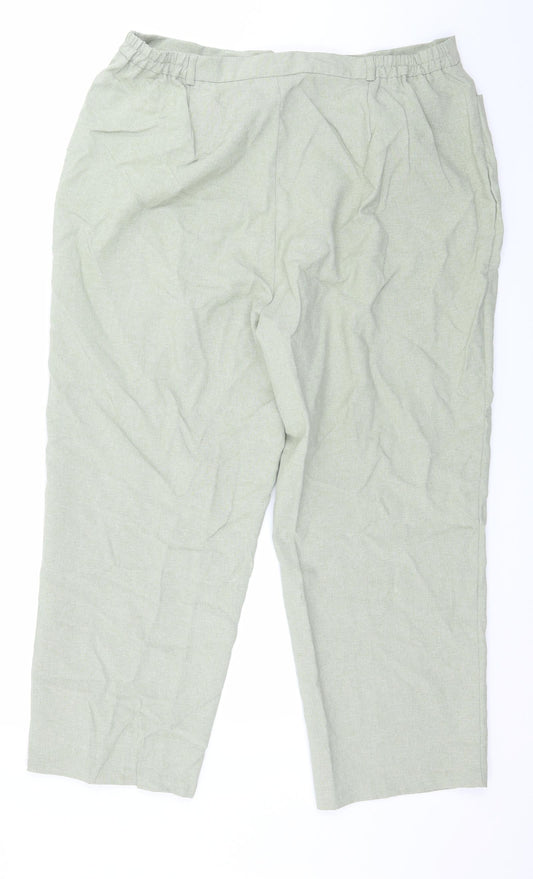 J.Frazer Womens Green Trousers Size 18 L26 in