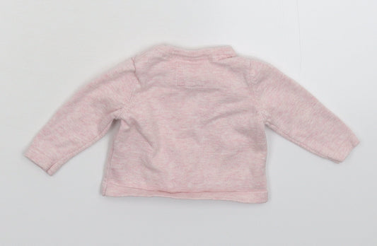 Earlydays Girls Pink Knit Cardigan Jumper Size 0-3 Months