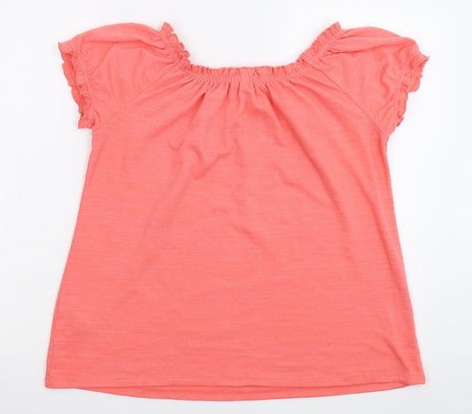 Papaya Womens Pink Basic T-Shirt Size 12