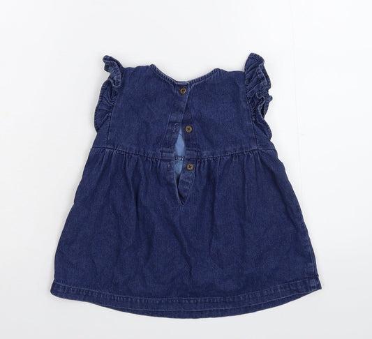 Matalan Girls Blue Denim Fit & Flare Size 2-3 Years