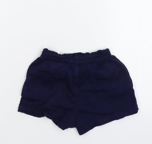 H&M Girls Blue Hot Pants Shorts Size 3-4 Years