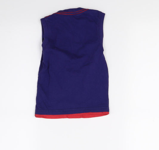 Disney Boys Blue Basic Tank Size 2-3 Years - Cars Disney Pixar