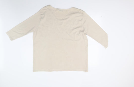 Tigi Womens Beige Pullover Jumper Size XL
