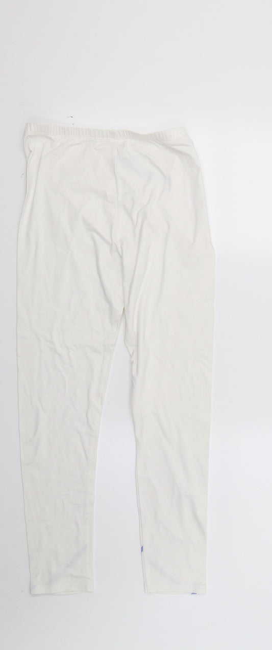marks Girls White Jogger Trousers Size 13 Years - LEGGING