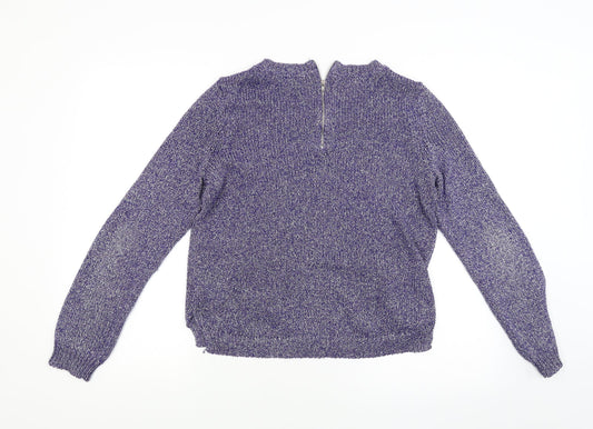 Divided Womens Purple Pullover Jumper Size 8