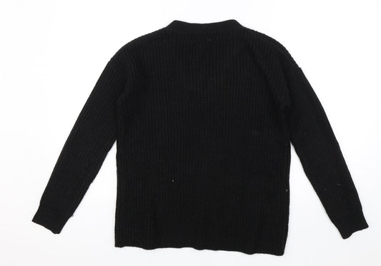 Papaya Womens Black Pullover Jumper Size S