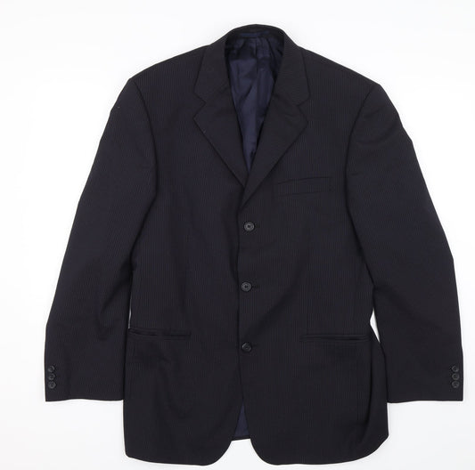 C&A Mens Blue Striped Jacket Size 42