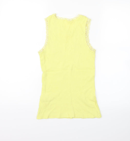 Preworn Girls Yellow Basic Tank Size 12-13 Years
