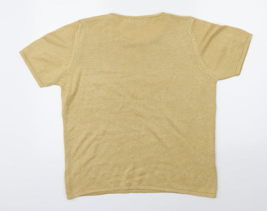 EWM Womens Gold Basic T-Shirt Size M
