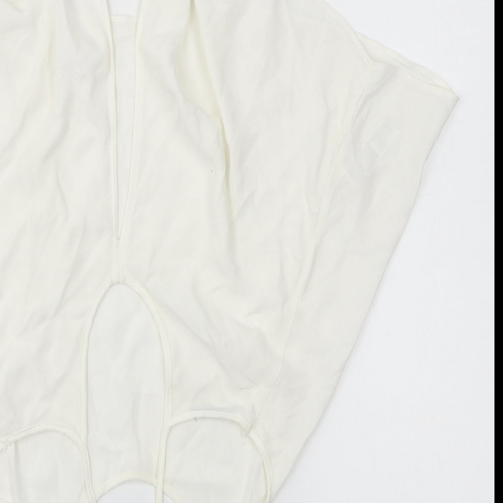 Unbranded Womens White Basic Tank Size 8