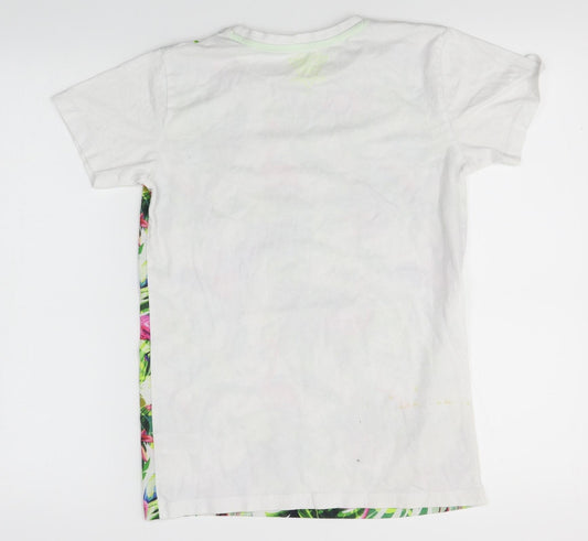 Matalan Boys Green Floral Basic T-Shirt Size 13 Years