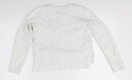 H&M Girls White Pullover Jumper Size 10-11 Years