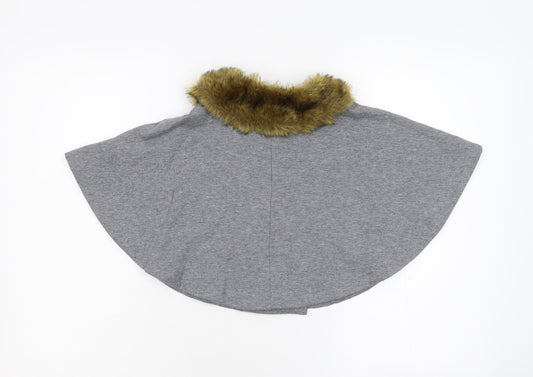 Tahari Girls Grey Cape Jumper Size S