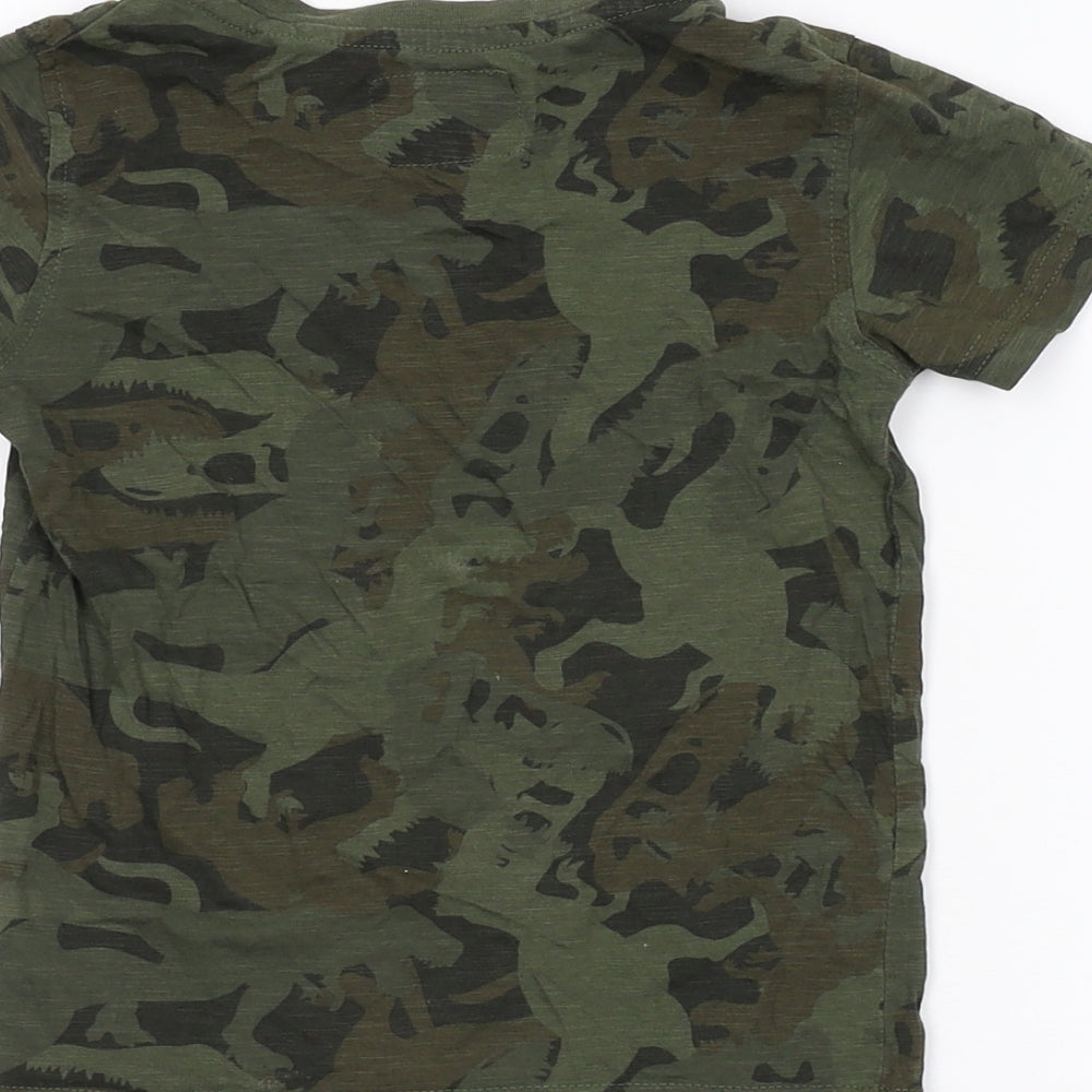 NEXT Boys Green Camouflage Basic T-Shirt Size 3 Years