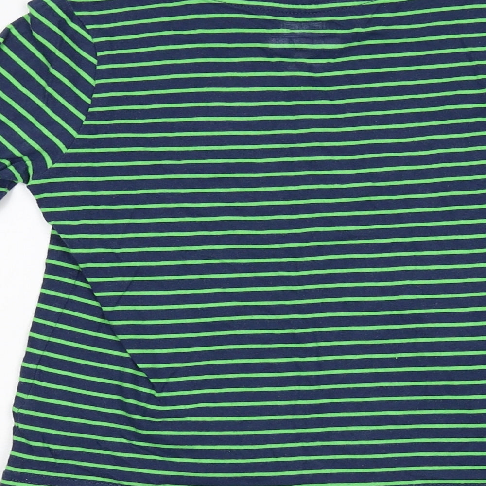 F&F Boys Multicoloured Striped Basic T-Shirt Size 6-7 Years