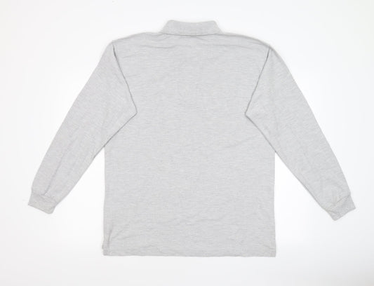 Uneck Mens Grey Jersey Polo Size L