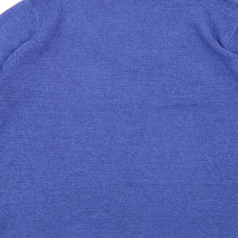 BM Womens Blue Knit Pullover Jumper Size S