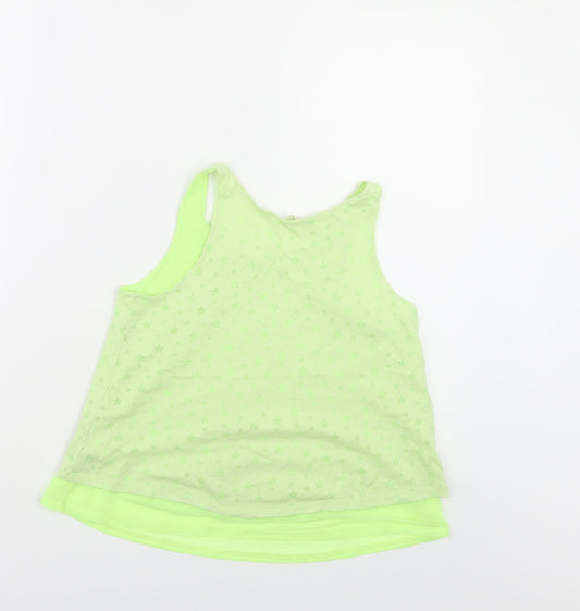 H&M Girls Green Polka Dot Tunic Blouse Size 11-12 Years