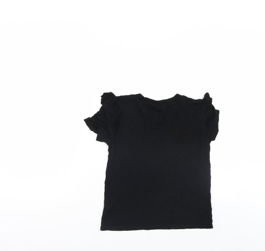 Top Shop Womens Black Basic T-Shirt Size 6