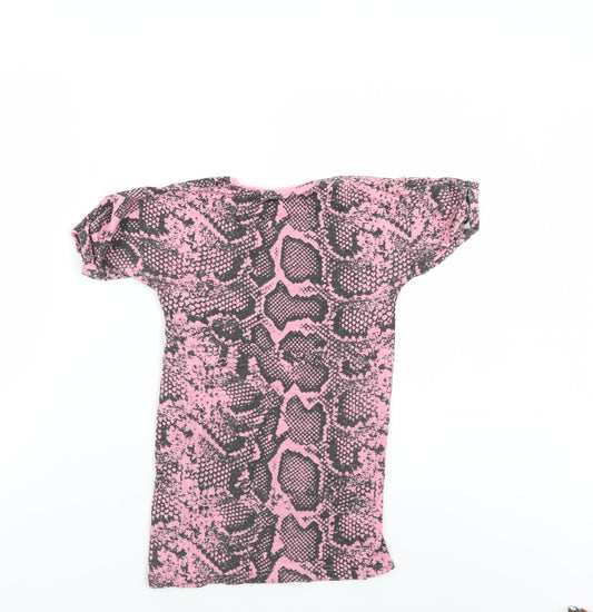 Studio Girls Multicoloured Animal Print Basic T-Shirt Size 8-9 Years