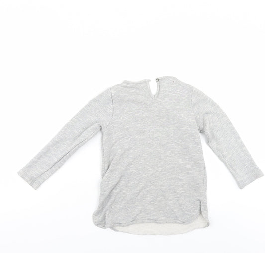 TU Girls Grey Pullover Sweatshirt Size 7 Years