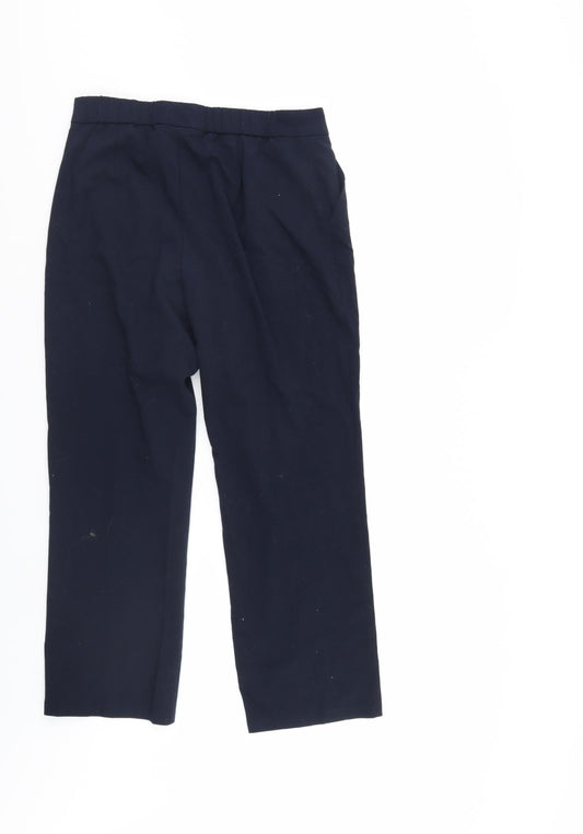 M&S Womens Blue Trousers Size 10 L27 in