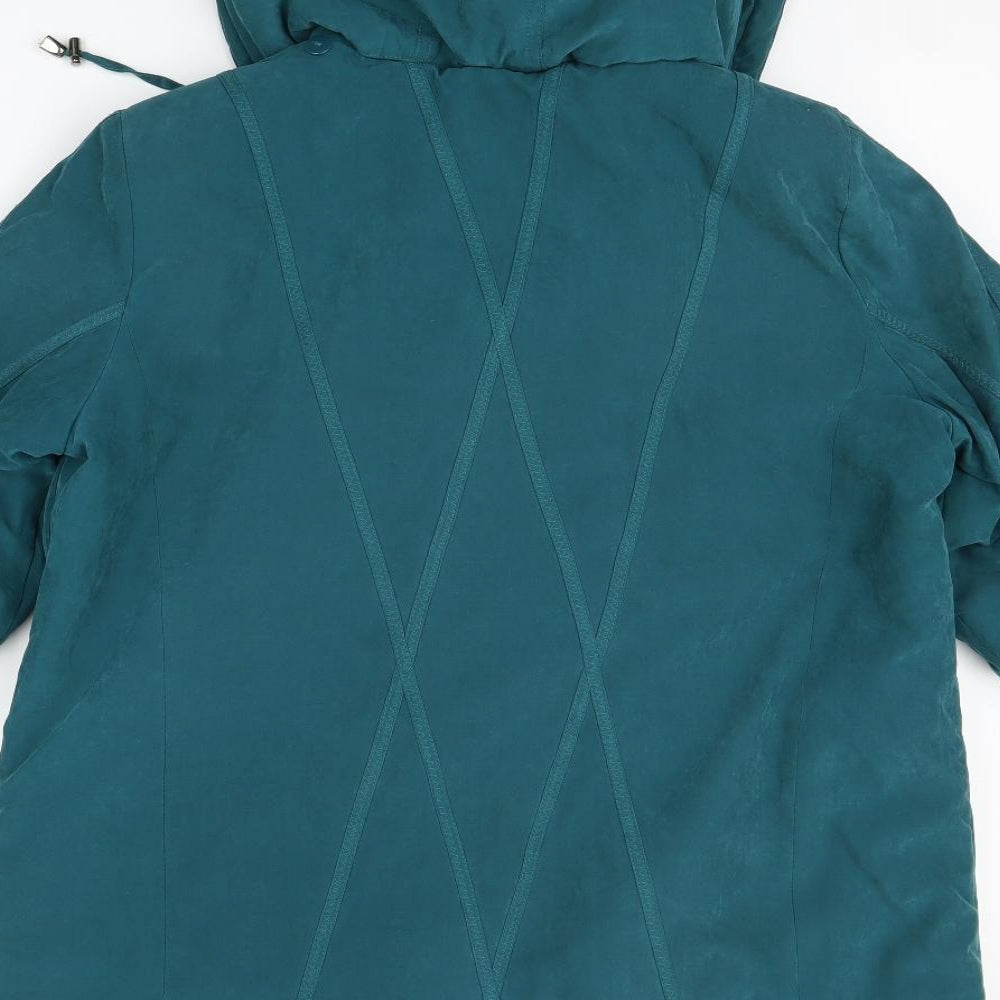 BM Womens Black Rain Coat Coat Size M